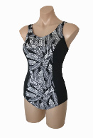 Amoena One Piece with Floral Front Panel & Soft Cups. - Click for description